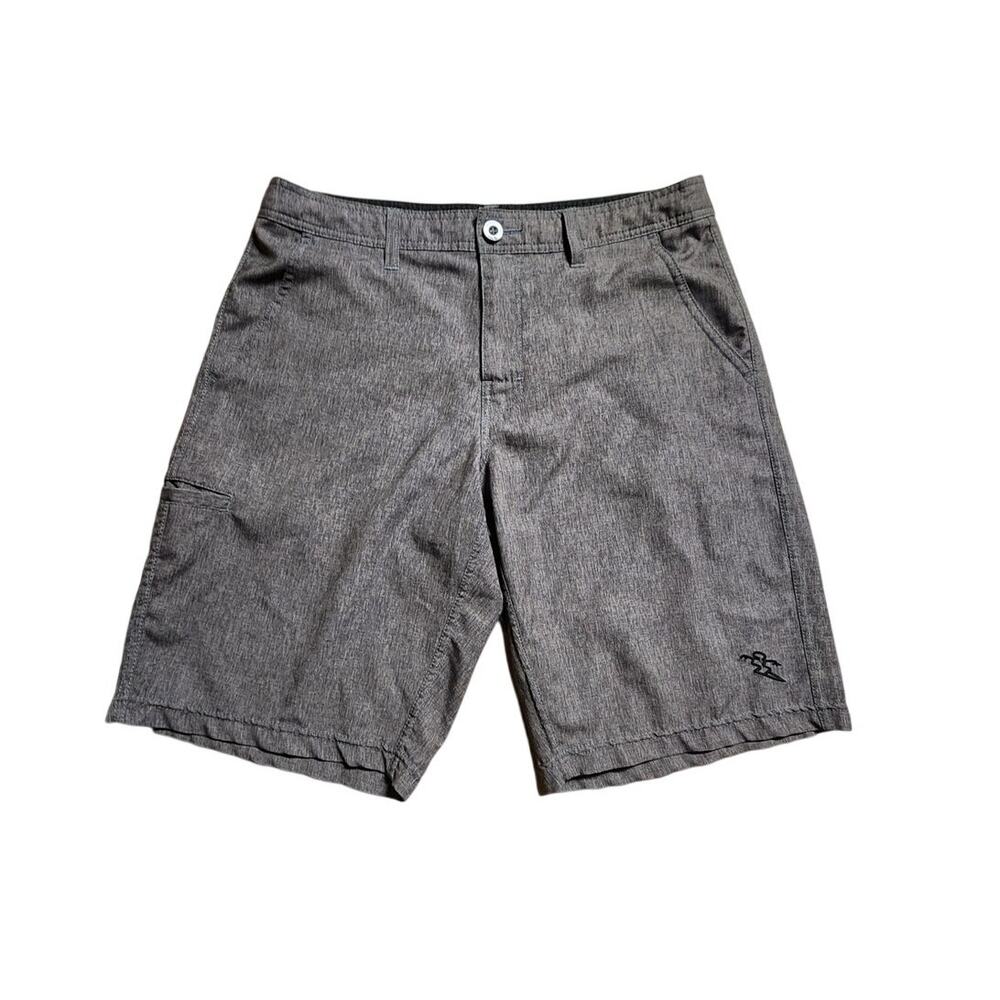 DaHui Quick Dry Gray Swim Board Hybrid Shorts Men 32